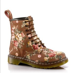 Dr Martens 1460 Lace Up Floral Boots US Size 7